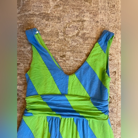 Lilly Pulitzer Green and Blue Stripe Maxi Dress size Small - Picture 6 of 12
